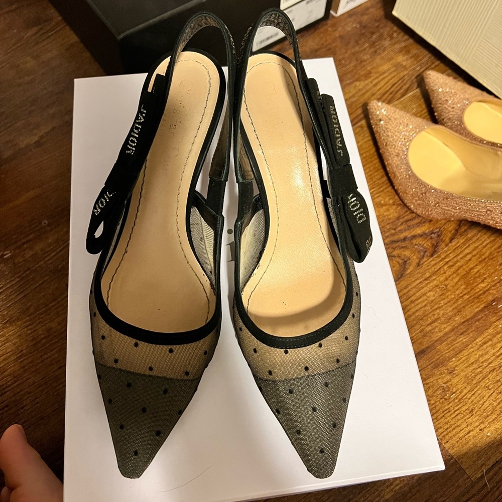 SOLD Dior Jadior slingback kitten heels